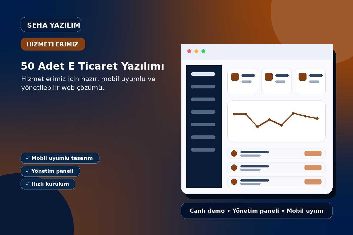 50 Adet E Ticaret Yazılımı görseli