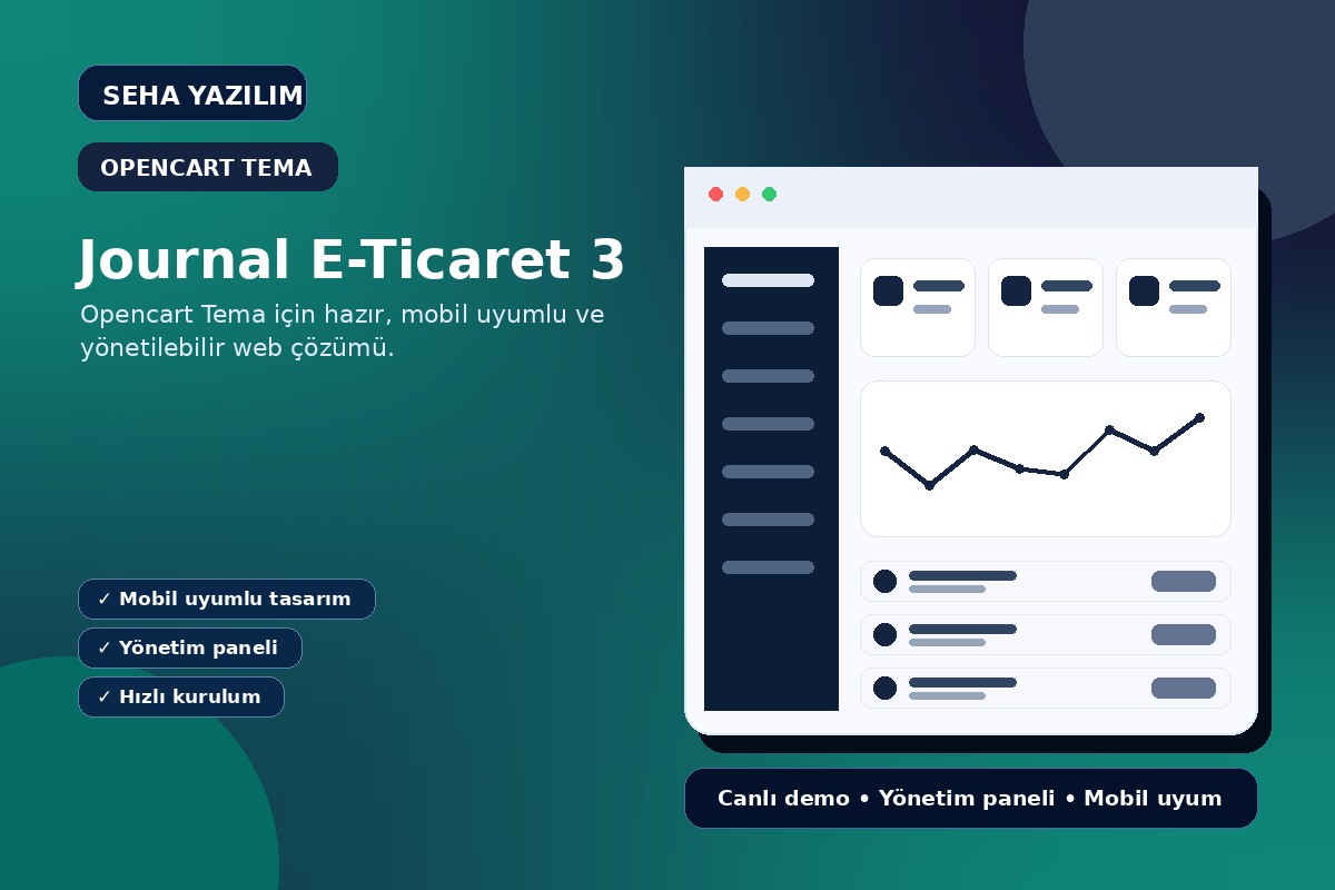 Journal E-Ticaret 3 açıklayıcı ürün görseli