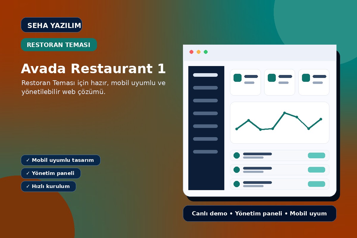 Avada Restaurant 1 açıklayıcı ürün görseli