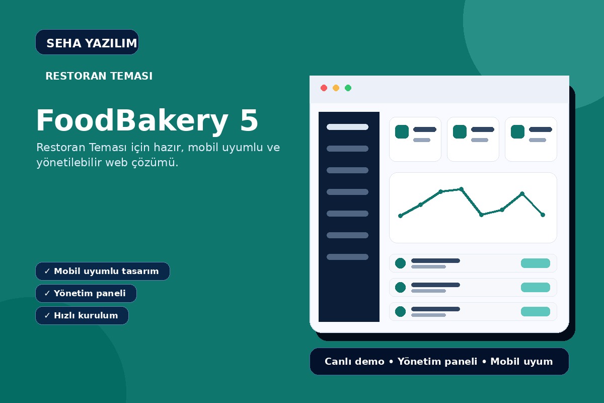 FoodBakery 5 açıklayıcı ürün görseli