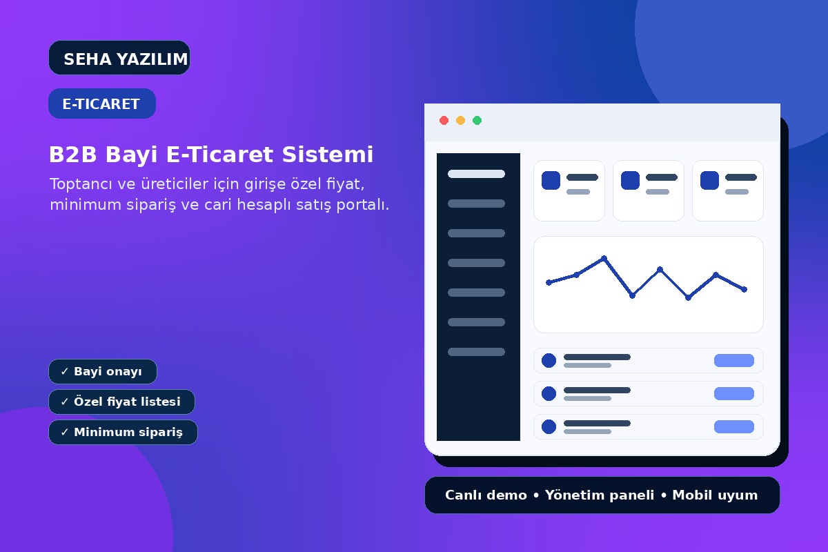 B2B Bayi E-Ticaret Sistemi görseli