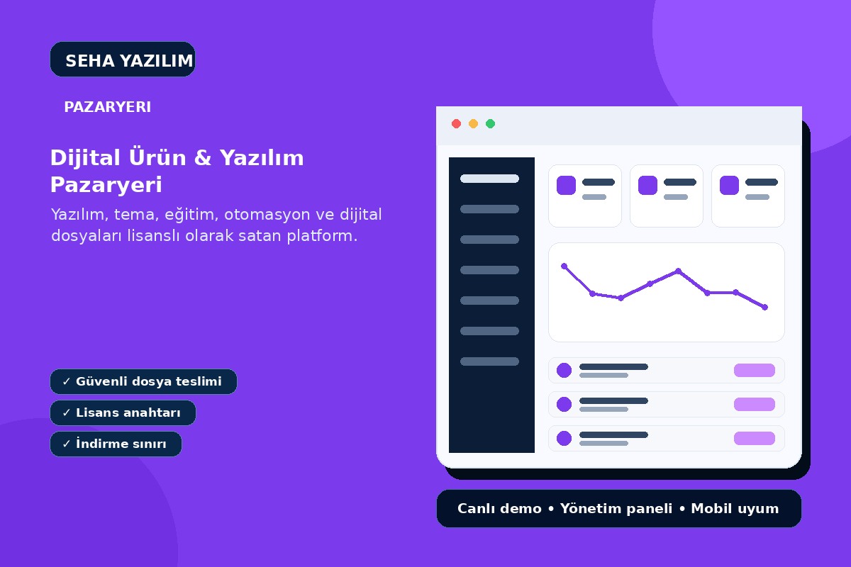 Dijital Ürün & Yazılım Pazaryeri görseli