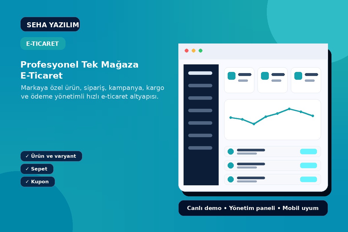 Profesyonel Tek Mağaza E-Ticaret görseli