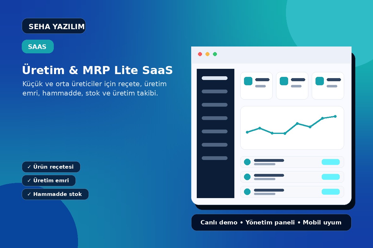 Üretim & MRP Lite SaaS görseli