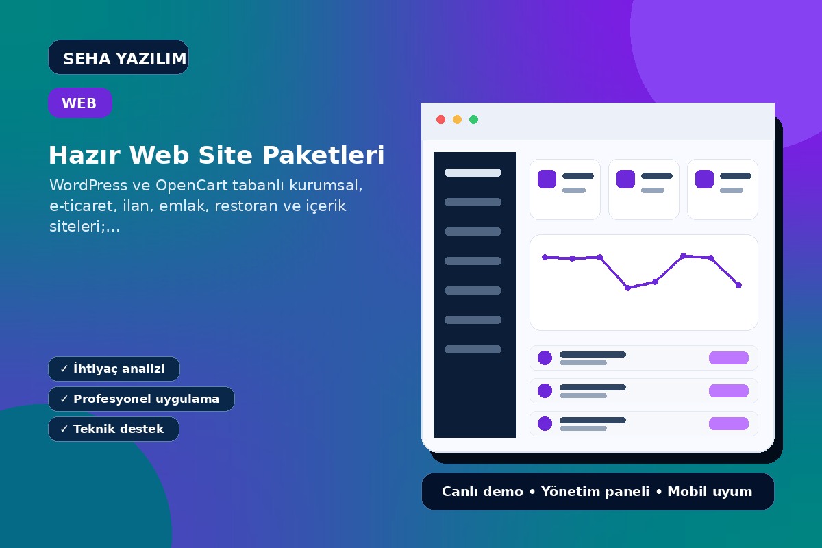 Hazır Web Site Paketleri ürün görseli