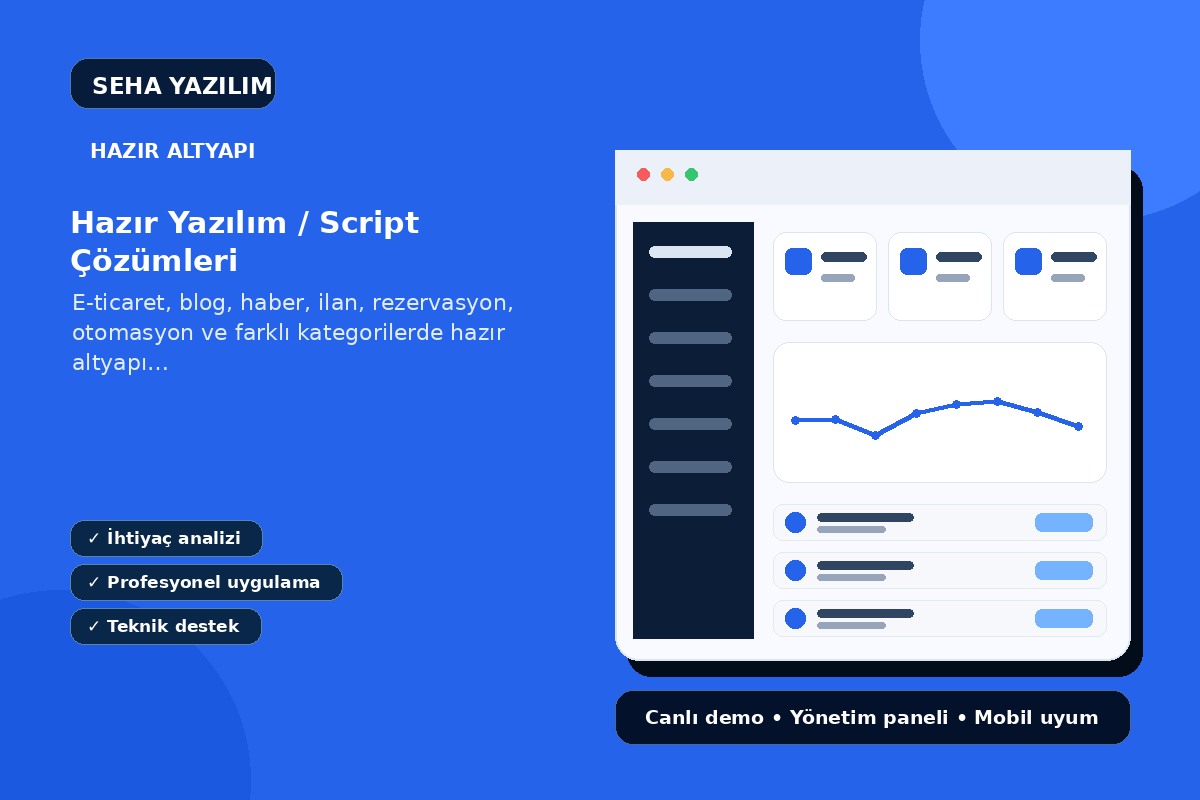 Hazır Yazılım / Script Çözümleri ürün görseli
